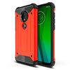 Military Defender Tough Shockproof Case for Motorola Moto G7 / G7 Plus - Red